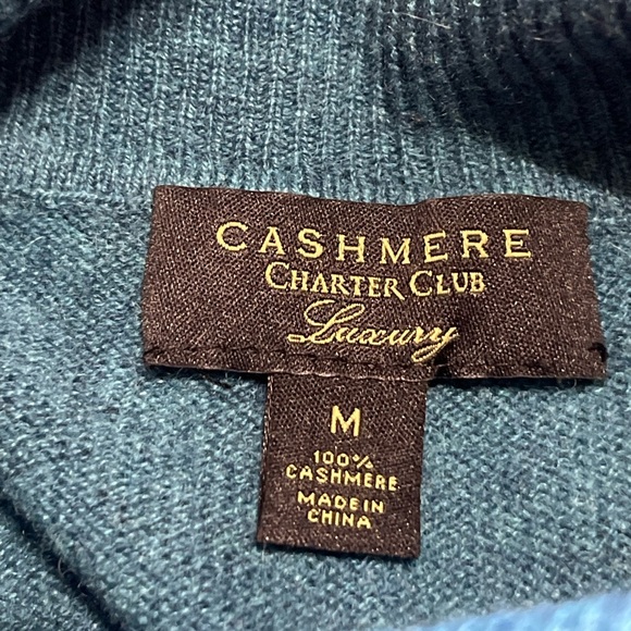 Cashmere Charter Club Luxury Turtleneck Sweater Size Medium - Picture 7 of 8